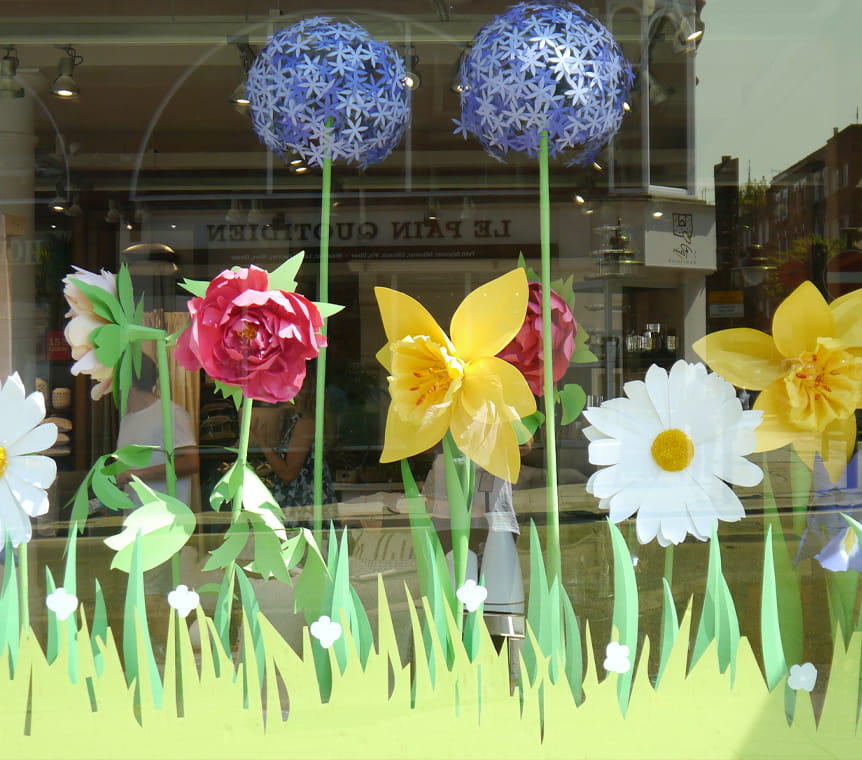 Chelsea Flower Show window display for West Elm