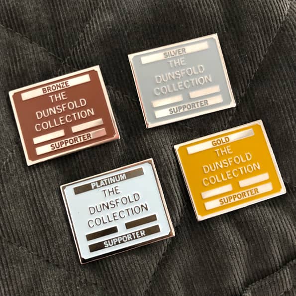 The Dunsfold Collection supporter enamel badges