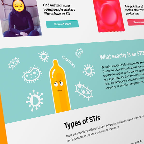 Getting It On website plus illustrations