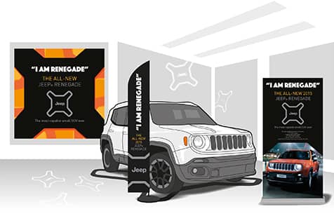 Exhibition stand visual for Jeep