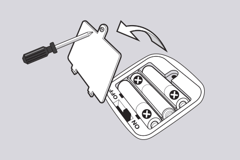Batteries instruction illustration