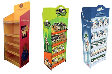 Paddington/Shaun the Sheep/The Snowman display units